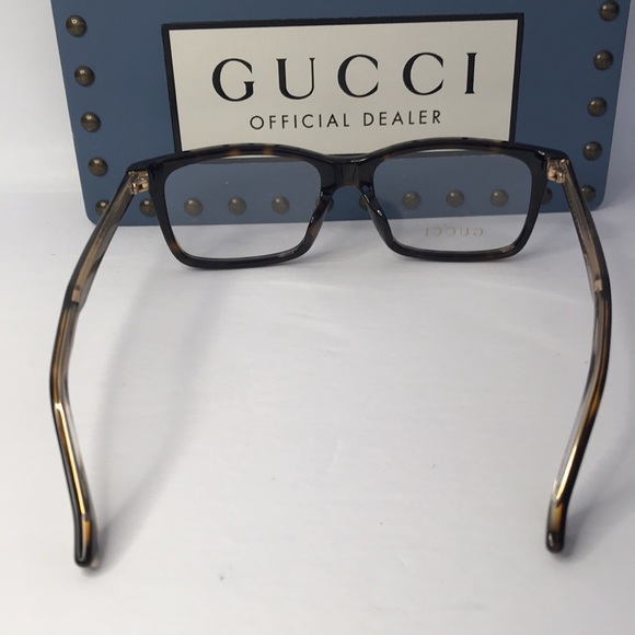 Auth - New - Gucci GG0191OA 006 HAVANA HAVANA TRANSPARENT MEN OPTICAL EYEGLASSES - Picture 8 of 16